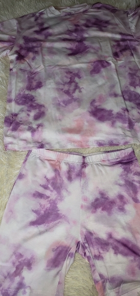 Tie-dye biker short set size Large - Picture 2 of 3
